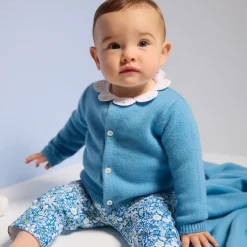 Pull, Sweat Et Cardigan-Jacadi Cardigan bébé en cachemire - BLEU DE PRUSSE