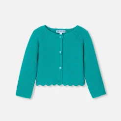 Pull, Sweat Et Cardigan-Jacadi Cardigan bébé fille - VERT EMERAUDE