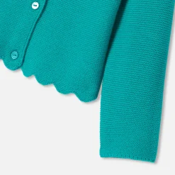Pull, Sweat Et Cardigan-Jacadi Cardigan bébé fille - VERT EMERAUDE
