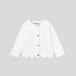 Pull, Sweat Et Cardigan-Jacadi Cardigan bébé fille en molleton - blanc BLANC JACADI