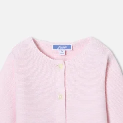 Pull, Sweat Et Cardigan-Jacadi Cardigan bébé fille en point mousse - rose pale ROSE PALE JACADI