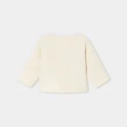 Pull, Sweat Et Cardigan-Jacadi Cardigan bébé fille en polaire BLANC DOUX JACADI