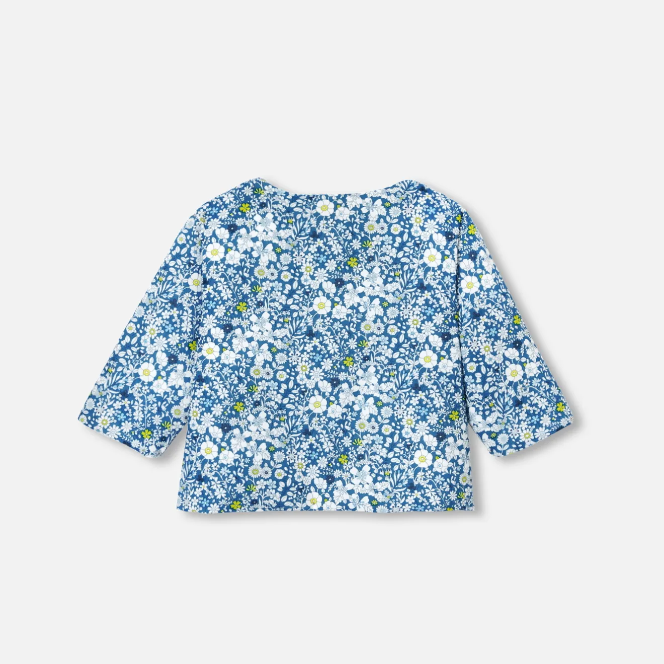 Pull, Sweat Et Cardigan-Jacadi Cardigan bébé fille en Tissu Liberty - lore BLEU/MULTICO