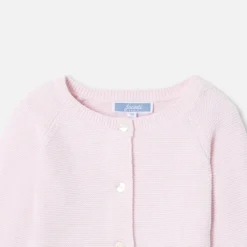 Pull, Sweat Et Cardigan-Jacadi Cardigan bébé fille laine et coton - rose pale ROSE PALE JACADI