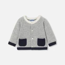 Pull, Sweat Et Cardigan-Jacadi Cardigan bébé garçon - lore GRIS/MULTICO
