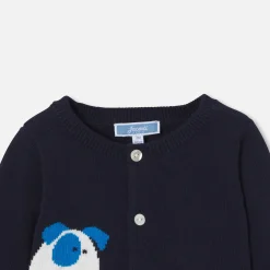 Pull, Sweat Et Cardigan-Jacadi Cardigan bébé garçon en jersey - lore MARINE/MULTICO