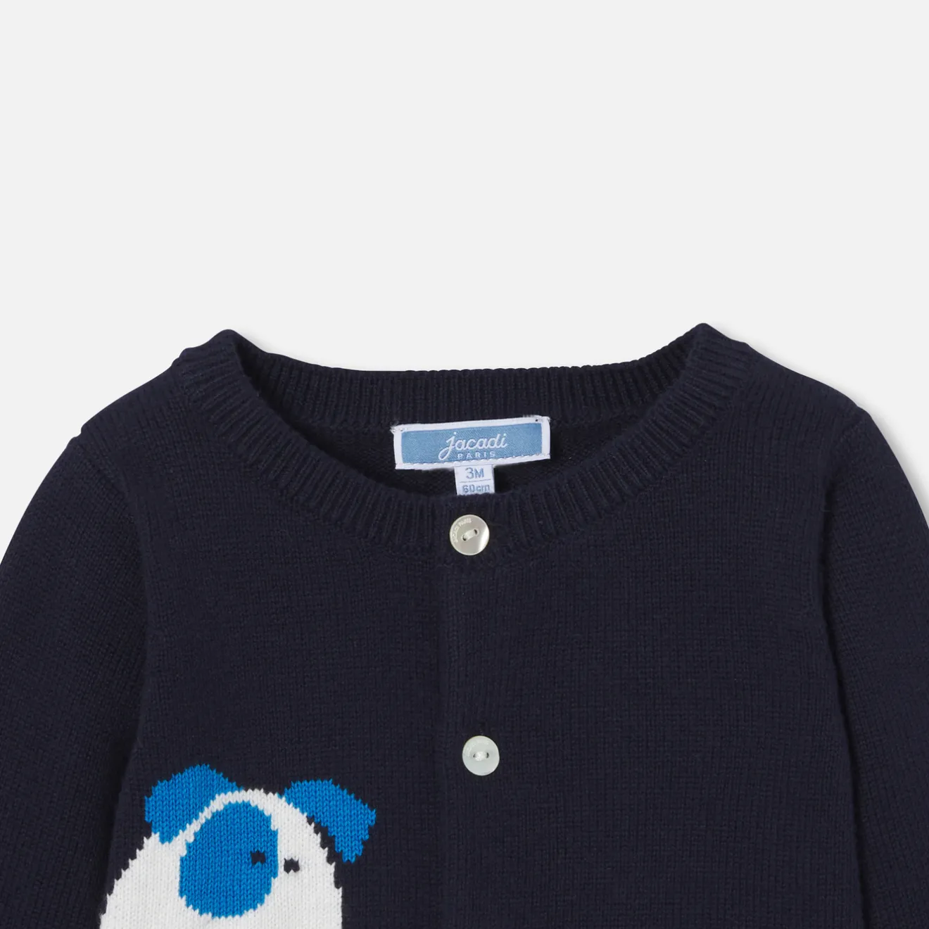 Pull, Sweat Et Cardigan-Jacadi Cardigan bébé garçon en jersey - lore MARINE/MULTICO