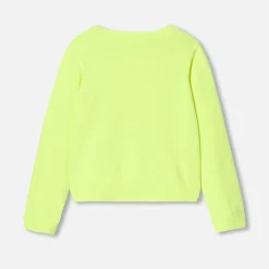 Pull, Sweat Et Cardigan-Jacadi Cardigan court enfant fille - JAUNE FLUO