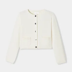 Pull, Sweat Et Cardigan-Jacadi Cardigan enfant fille - blanc doux BLANC DOUX JACADI