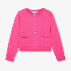 Pull, Sweat Et Cardigan-Jacadi Cardigan enfant fille - FUSCHIA CLAIR
