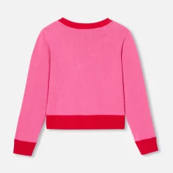 Pull, Sweat Et Cardigan-Jacadi Cardigan enfant fille - lore ROSE/MULTICO