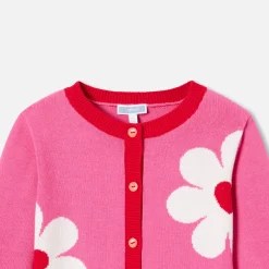Pull, Sweat Et Cardigan-Jacadi Cardigan enfant fille - lore ROSE/MULTICO