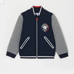 Manteau, Doudoune Et Veste|Pull, Sweat Et Cardigan-Jacadi Cardigan esprit Teddy enfant garçon - MARINE/GRIS