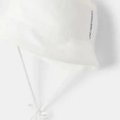 Accessoires-Jacadi Chapeau bébé en piqué de coton - blanc BLANC JACADI