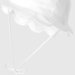 Accessoires-Jacadi Chapeau bébé fille à festons - blanc BLANC JACADI