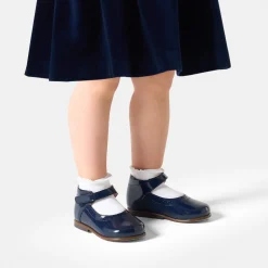 Babies, Charles Ix, Salomés Et Ballerines-Jacadi Charles IX bébé fille en cuir verni - marine MARINE JACADI