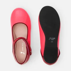 Babies, Charles Ix, Salomés Et Ballerines|Chaussures-Jacadi Charles IX enfant fille en cuir verni - ROSE