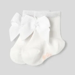 Accessoires-Jacadi Chaussettes bébé fille à nœud - blanc BLANC JACADI