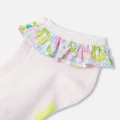 Accessoires-Jacadi Chaussettes bébé fille à volants - rose pale ROSE PALE JACADI