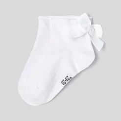 Accessoires-Jacadi Chaussettes enfant fille à nœud - blanc BLANC JACADI