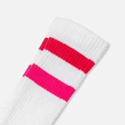 Accessoires-Jacadi Chaussettes hautes enfant fille - BLANC/ROSE