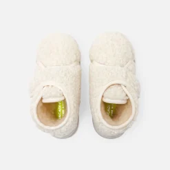 Chaussons|Chaussons-Jacadi Chaussons bébé en sherpa - ECRU/BEIGE