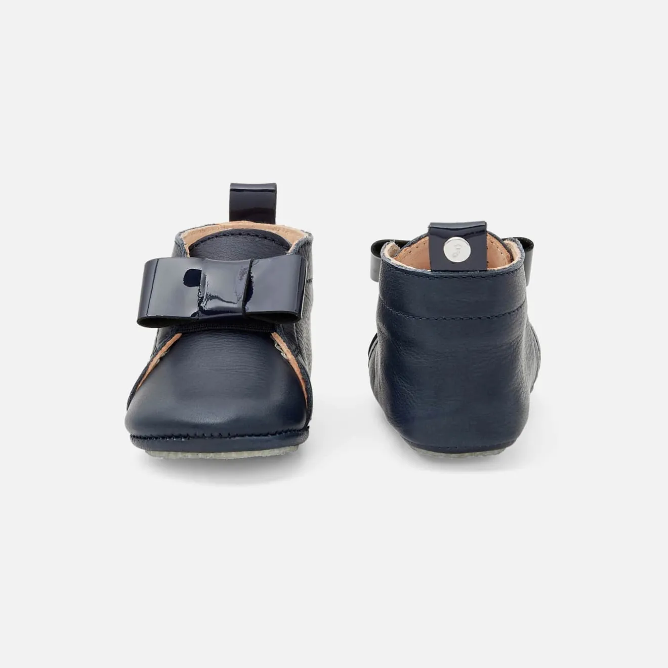 Chaussons|Chaussures-Jacadi Chaussons bébé fille en cuir - marine MARINE JACADI