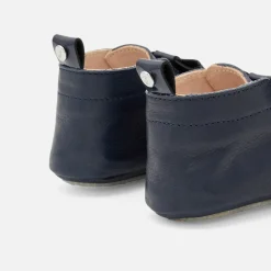 Chaussons|Chaussures-Jacadi Chaussons bébé fille en cuir - marine MARINE JACADI