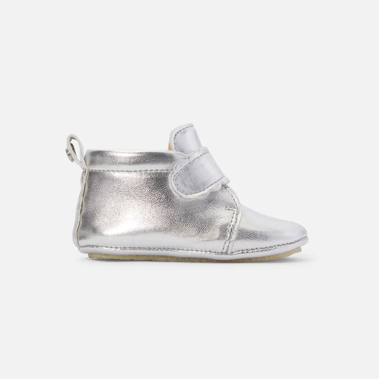 Chaussons|Chaussures-Jacadi Chaussons bébé fille en cuir irisé - ARGENT