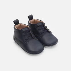 Chaussons|Chaussures-Jacadi Chaussons bébé garçon en cuir - marine MARINE JACADI