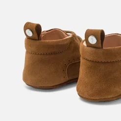 Chaussons|Chaussures-Jacadi Chaussons bébé garçon en cuir - NATUREL