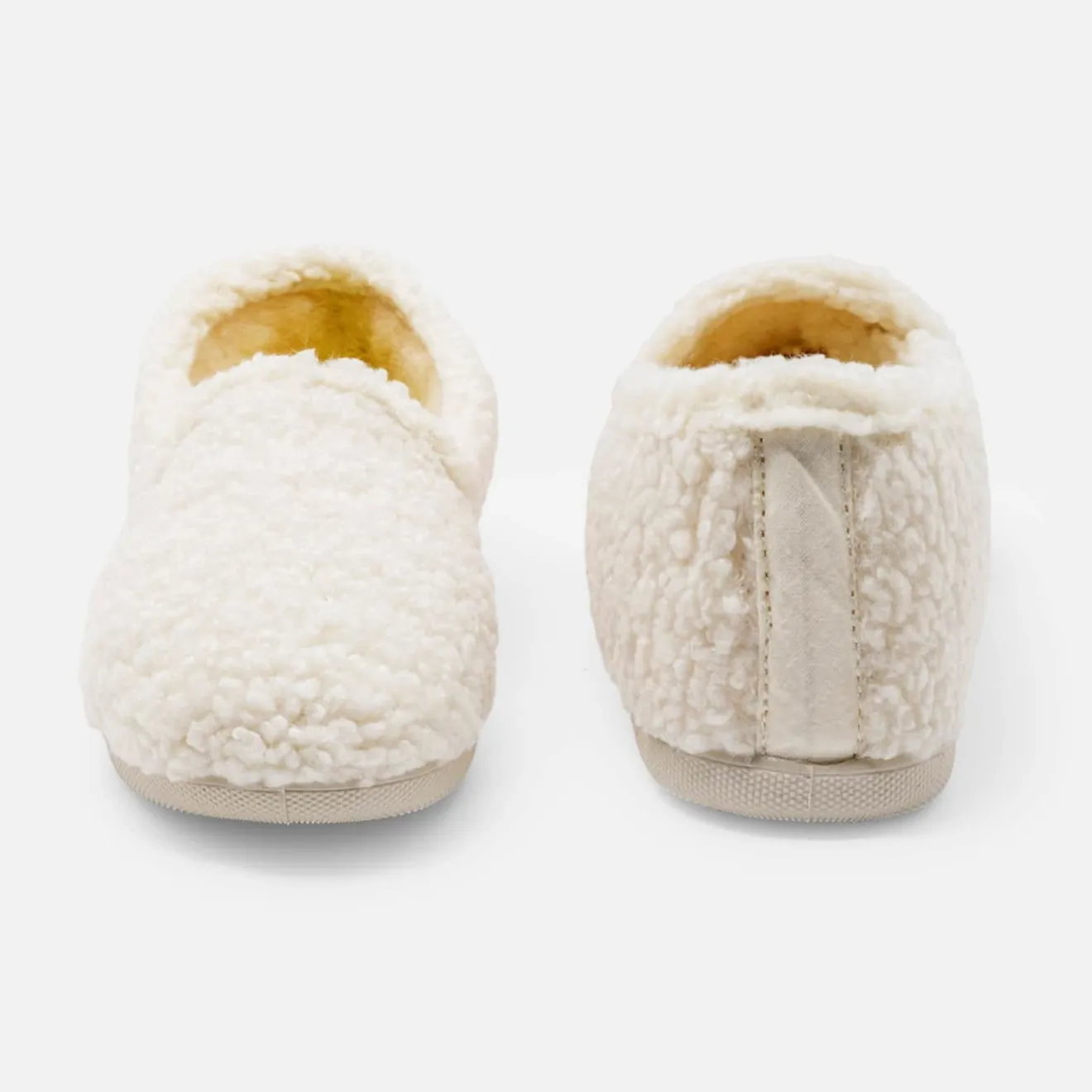 Chaussons|Chaussures En Toiles-Jacadi Chaussons en sherpa enfant fille - ECRU/BEIGE