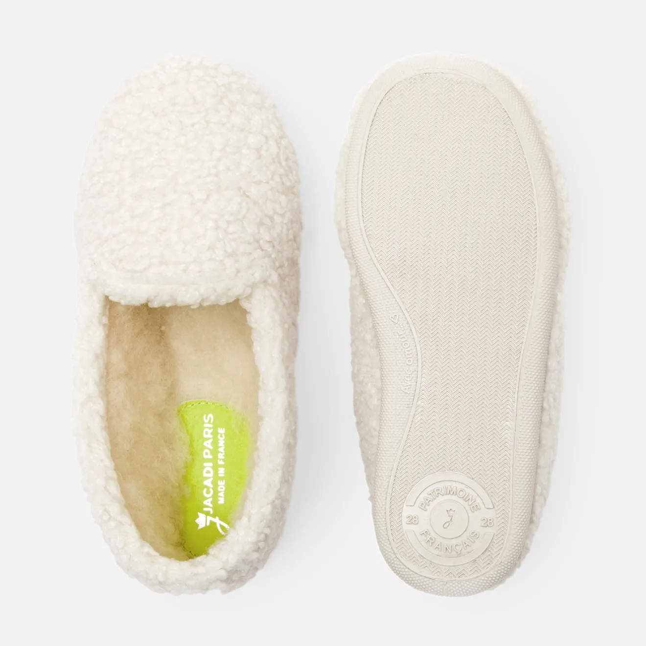 Chaussons|Chaussures En Toiles-Jacadi Chaussons en sherpa enfant fille - ECRU/BEIGE