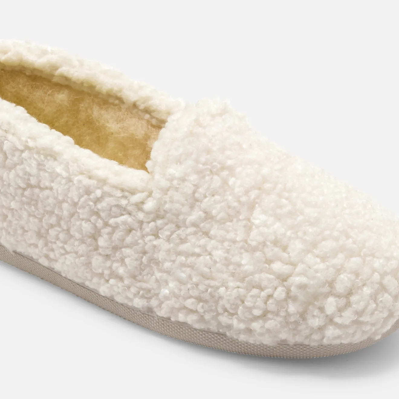 Chaussons|Chaussures En Toiles-Jacadi Chaussons en sherpa enfant fille - ECRU/BEIGE