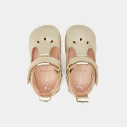 Chaussons|Chaussures-Jacadi Chaussons souples salomés bébé fille - OR