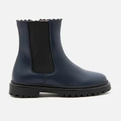 Boots Et Botillons|Chaussures-Jacadi Chelsea boots enfant fille en cuir lisse - marine MARINE JACADI