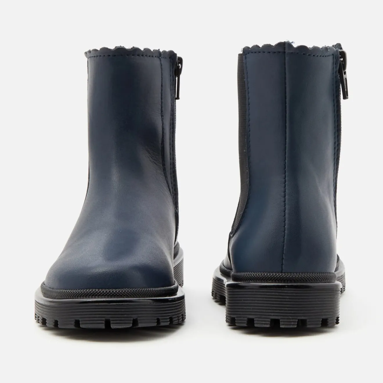 Boots Et Botillons|Chaussures-Jacadi Chelsea boots enfant fille en cuir lisse - marine MARINE JACADI