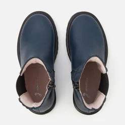 Boots Et Botillons|Chaussures-Jacadi Chelsea boots enfant fille en cuir lisse - marine MARINE JACADI