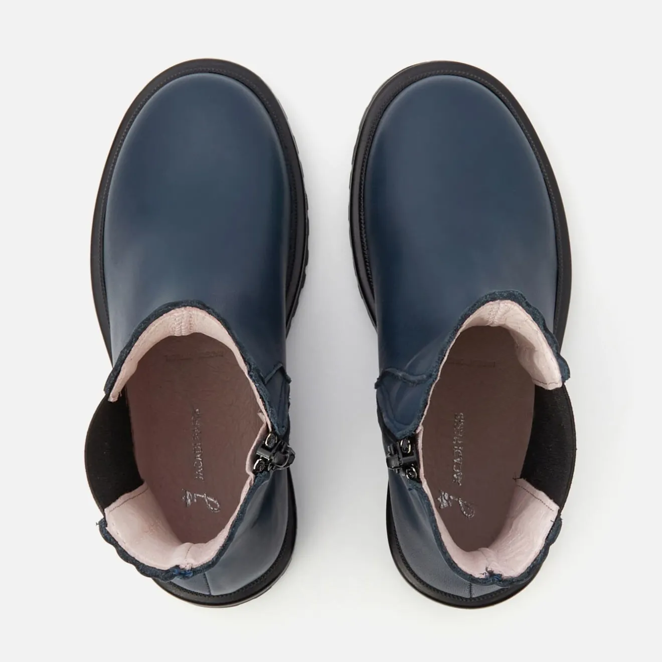 Boots Et Botillons|Chaussures-Jacadi Chelsea boots enfant fille en cuir lisse - marine MARINE JACADI