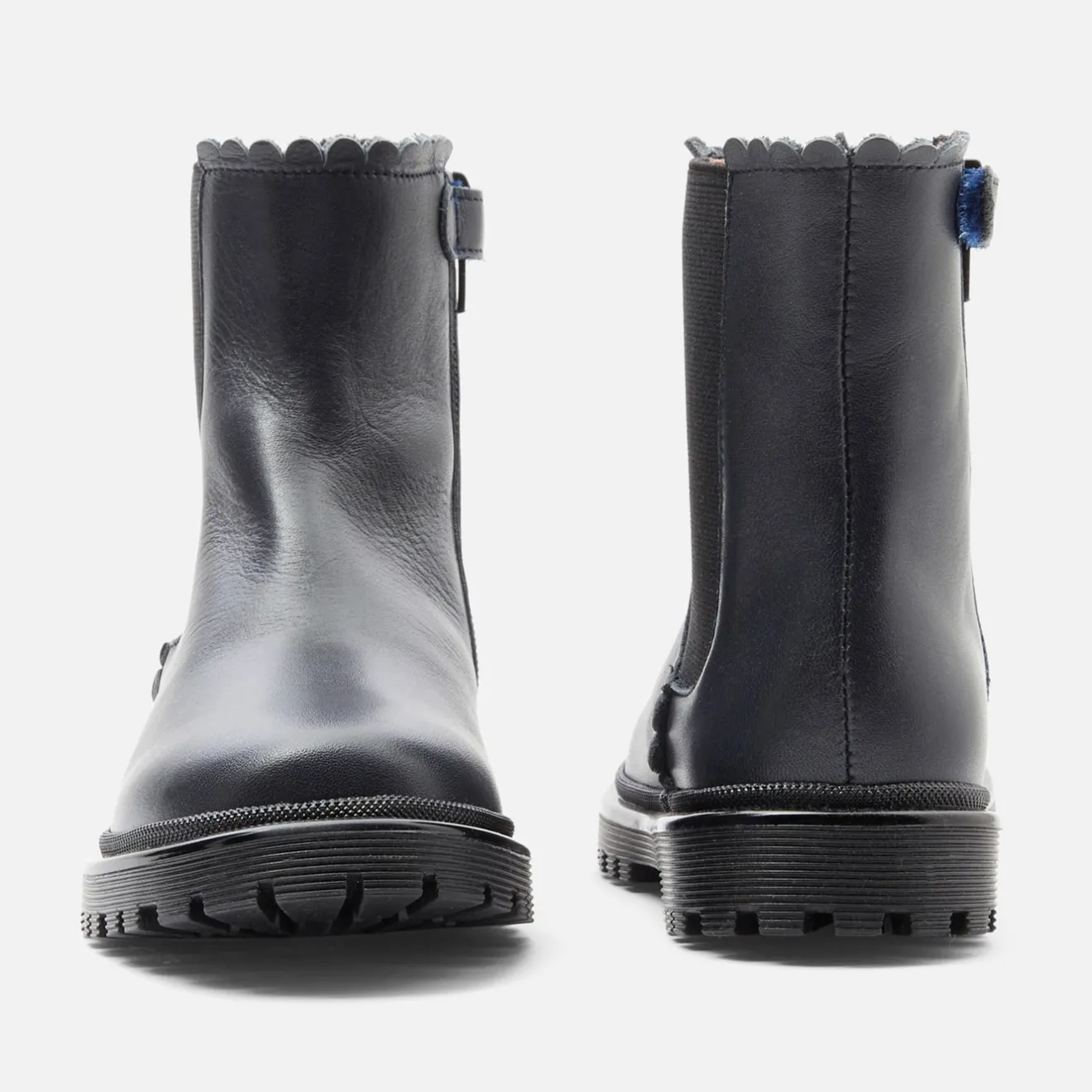 Boots Et Botillons|Chaussures-Jacadi Chelsea boots enfant fille en cuir lisse - marine MARINE JACADI