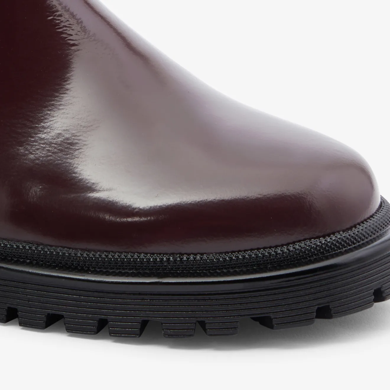 Boots Et Botillons|Chaussures-Jacadi Chelsea boots enfant fille en cuir lisse - BORDEAUX