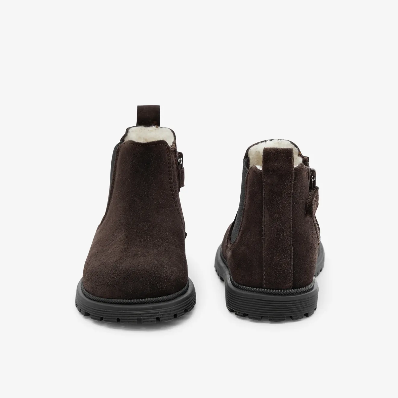 Boots Et Bottillons|Chaussures Fourrées-Jacadi Chelsea boots fourrées bébé garçon - MARRON