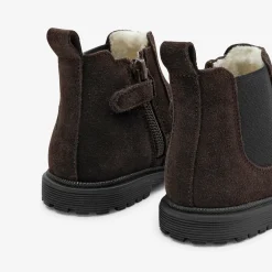 Boots Et Bottillons|Chaussures Fourrées-Jacadi Chelsea boots fourrées bébé garçon - MARRON