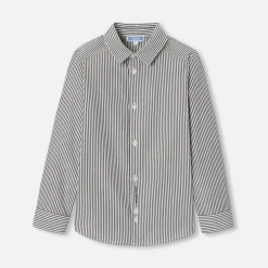 Chemise-Jacadi Chemise enfant garçon en popeline rayée - BLANC/GRIS