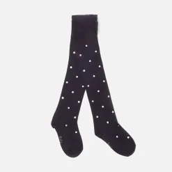 Accessoires-Jacadi Collants à pois en Lurex enfant fille - marine MARINE JACADI