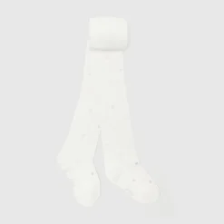 Accessoires-Jacadi Collants à pois en Lurex enfant fille - blanc doux BLANC DOUX JACADI
