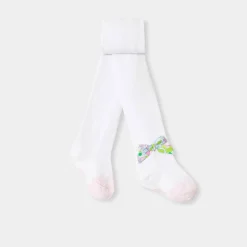 Accessoires-Jacadi Collants bébé fille nœud tissu Liberty - lore BLANC/MULTICO