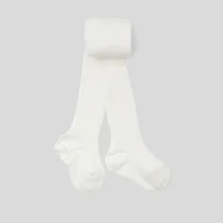 Accessoires-Jacadi Collants côtelés bébé fille - blanc doux BLANC DOUX JACADI