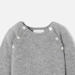 Combinaison, Barboteuse Et Ensemble-Jacadi Combinaison bébé en cachemire - gris chine clair GRIS CHINE CLAIR JACADI