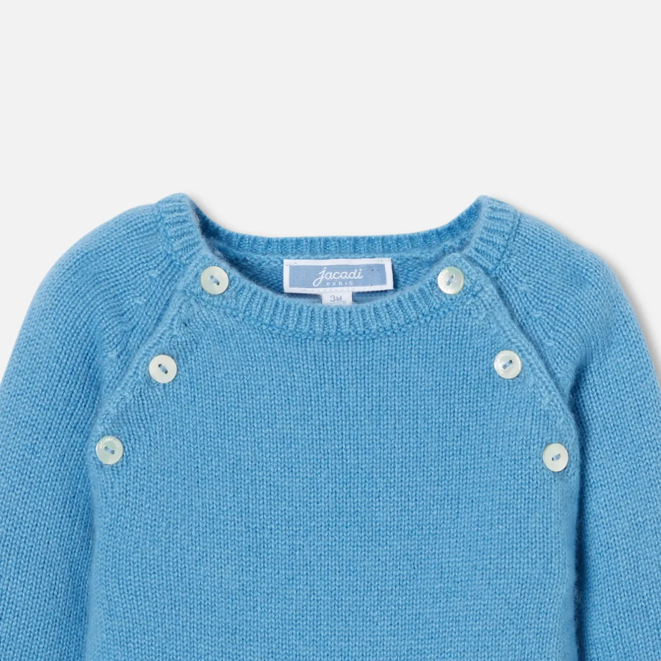 Combinaison, Barboteuse Et Ensemble-Jacadi Combinaison bébé en cachemire - BLEU DE PRUSSE